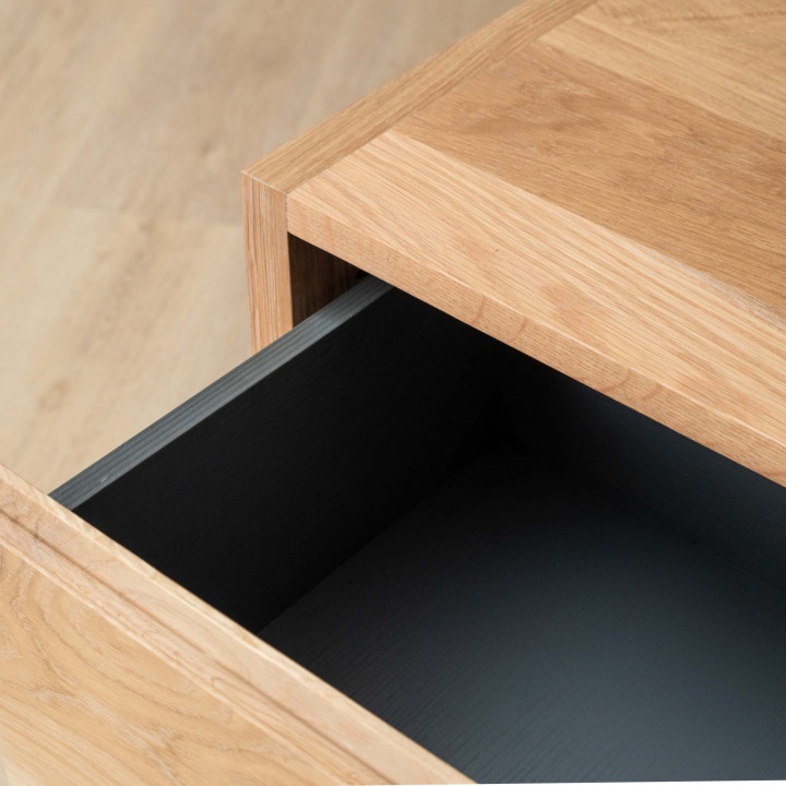 Swazi Bedside Table Large - Oak - 5
