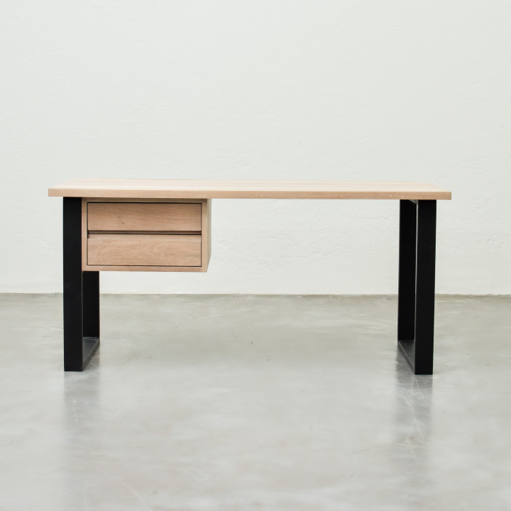 1.4m Sahara Study Desk With Drawers - Oak - 1