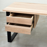 1.4m Sahara Study Desk With Drawers - Oak - 2