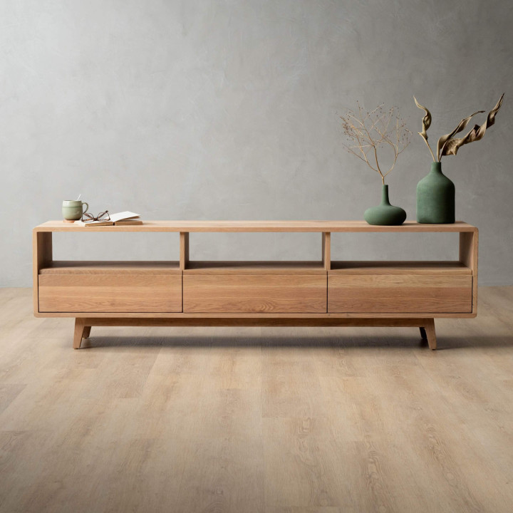 Philadelphia  3 Drawer TV Unit - Oak - 2