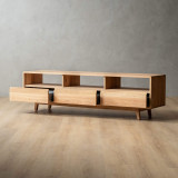 Philadelphia  3 Drawer TV Unit - Oak - 4