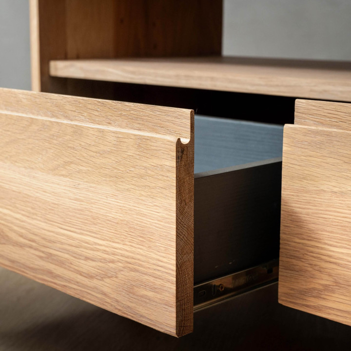 Philadelphia  3 Drawer TV Unit - Oak - 7