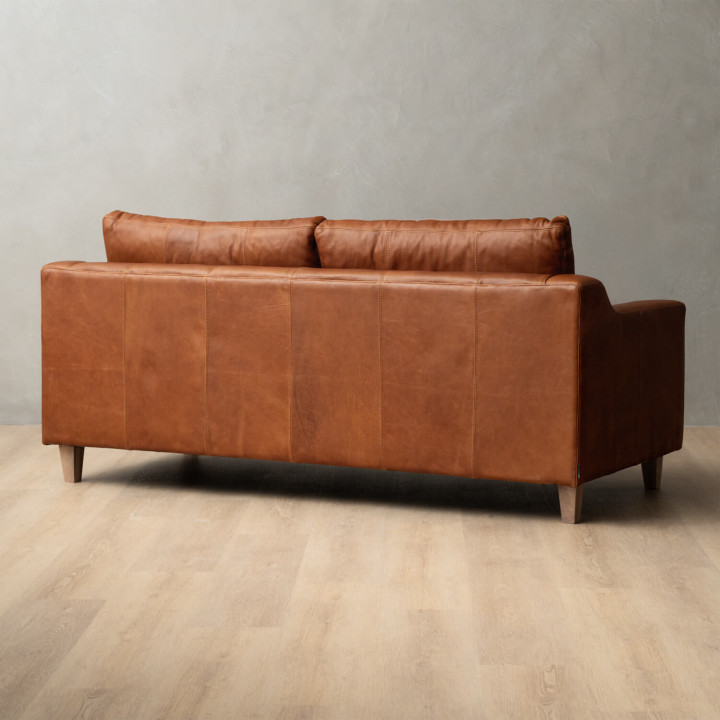 2.0m Douglas Leather Couch - Butterscotch - 4