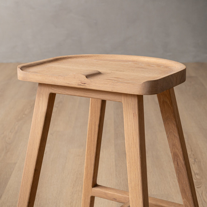 Savanna Counter Bar Stool - Oak - 4