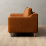 2.0m Douglas Leather Couch - Ginger - 4