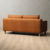 2.0m Douglas Leather Couch - Ginger - 5