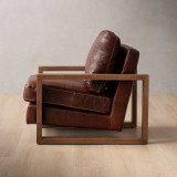Dravenso Leather Armchair - Chestnut - 4