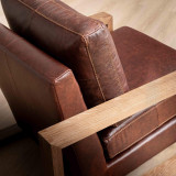 Dravenso Leather Armchair - Chestnut - 6