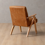Gariep Leather Armchair - Oak - Caramel - 6
