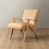 Gariep Leather Armchair - Oak - Desert - 1