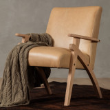 Gariep Leather Armchair - Oak - Desert - 3