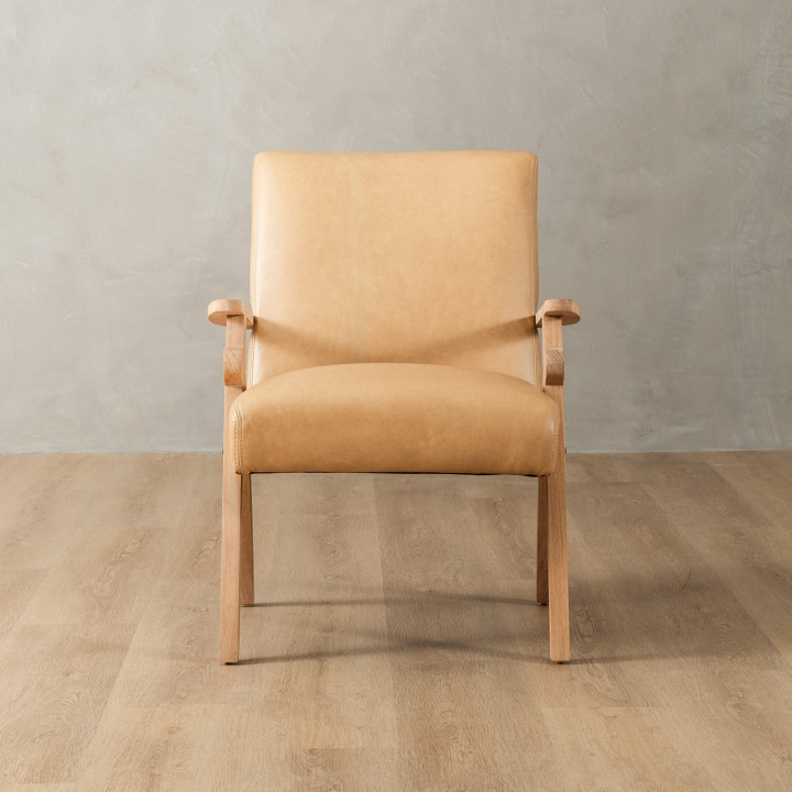 Gariep Leather Armchair - Oak - Desert - 6
