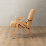 Gariep Leather Armchair - Oak - Desert - 7