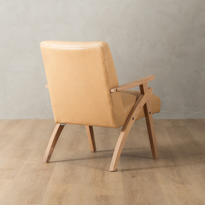 Gariep Leather Armchair - Oak - Desert - 8