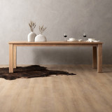 2.4m Linear Dining Table - Oak (1.0m Width) - 1