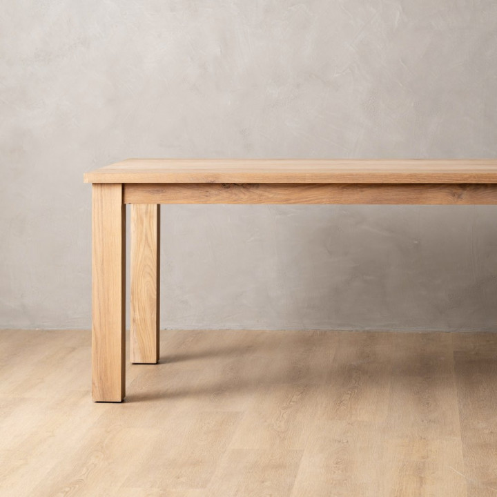 2.4m Linear Dining Table - Oak (1.0m Width) - 6