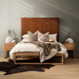 Ladysmith Queen Leather Headboard - Butterscotch - 2