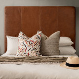 Ladysmith Queen Leather Headboard - Butterscotch - 4