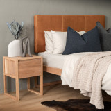 Kimberley Queen Leather Headboard - Ginger - 1