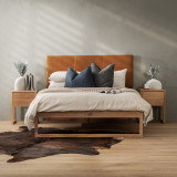Kimberley Queen Leather Headboard - Ginger - 2
