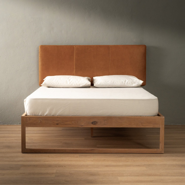 Kimberley Queen Leather Headboard - Ginger - 4