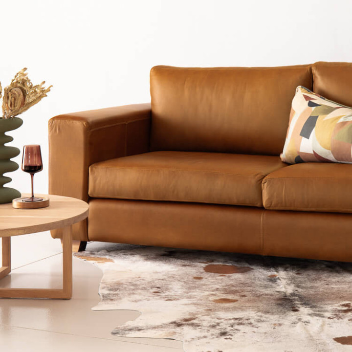 Westerman 3-Seater Leather Couch - Ginger - 3