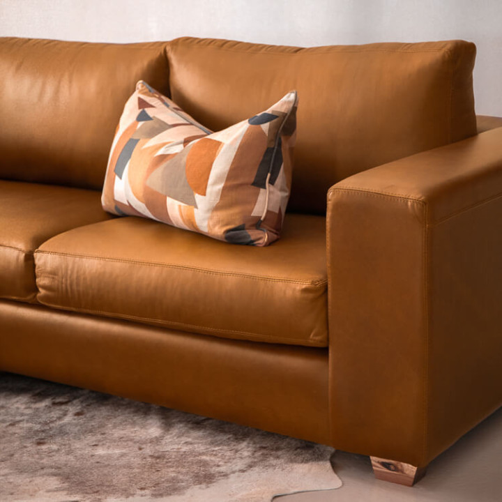 Westerman 3-Seater Leather Couch - Ginger - 4