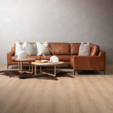 Tulbagh Leather Corner Couch Right - Butterscotch - 2