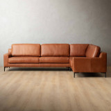 Tulbagh Leather Corner Couch Right - Butterscotch - 3