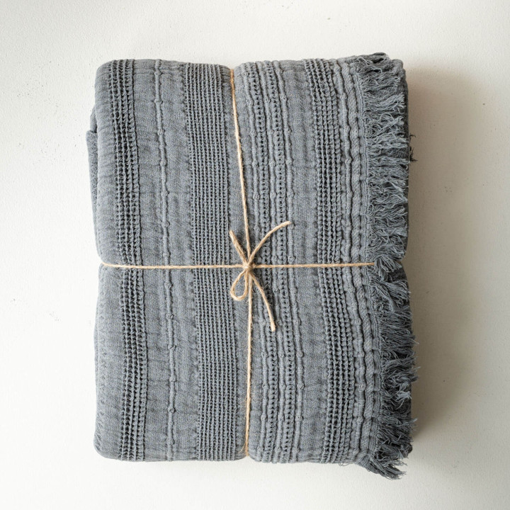 Cecilia Throw - Anthracite - 1