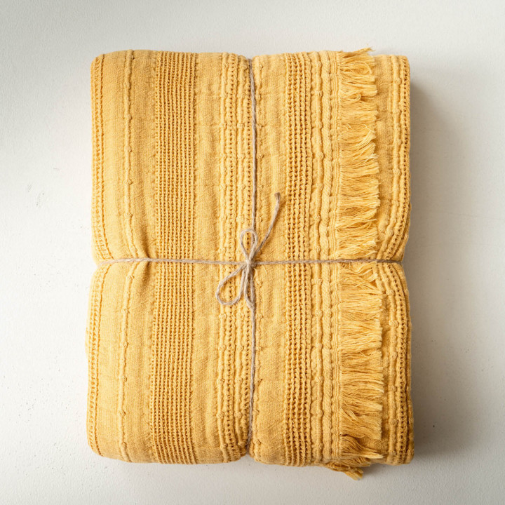 Cecilia Throw - Mustard - 1