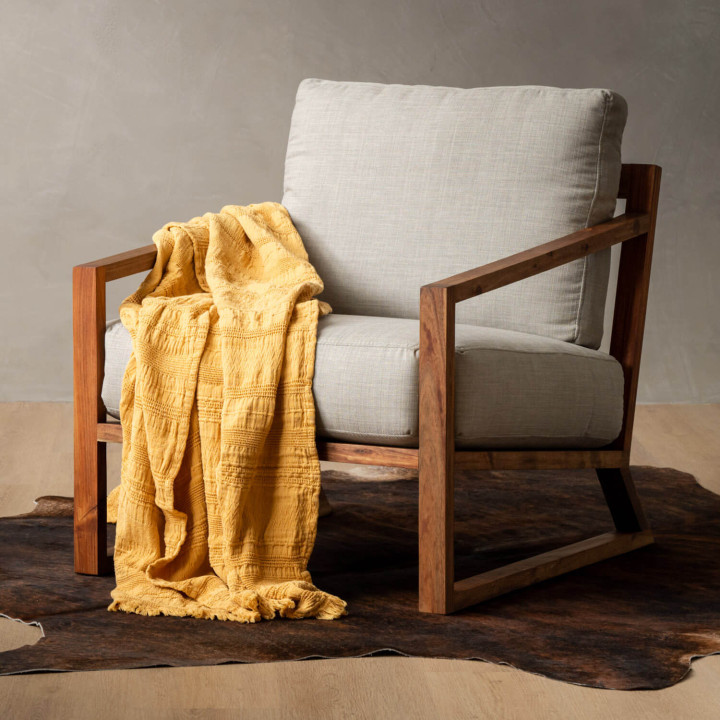 Cecilia Throw - Mustard - 3