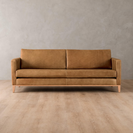 Cape Town 2-Seater Leather Couch - Desert