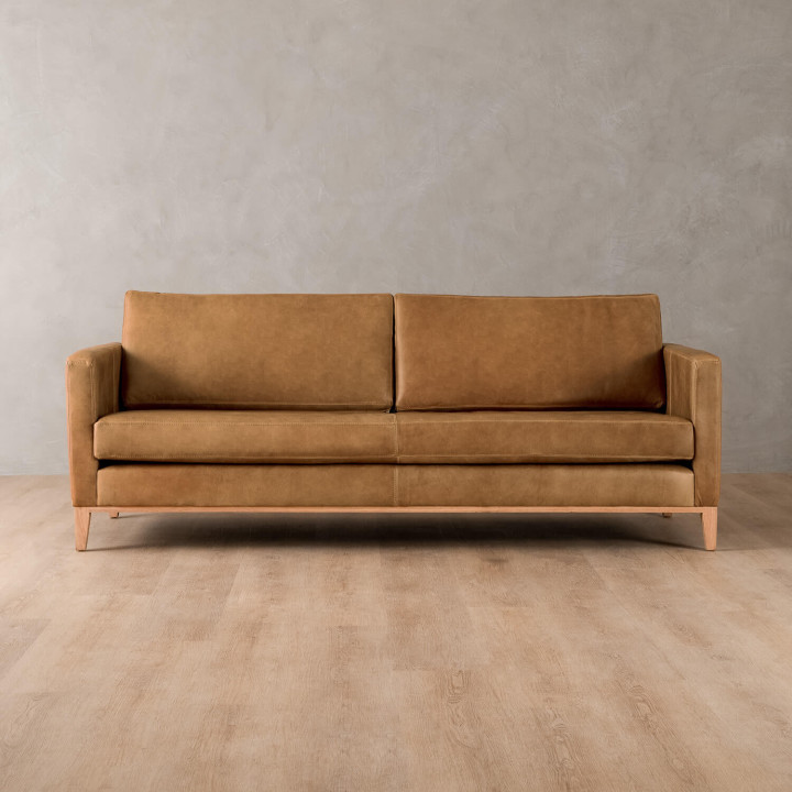 Cape Town 2-Seater Leather Couch - Desert - 1