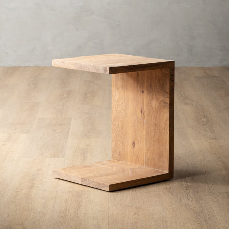 C-Shape Side Table - Oak
