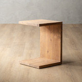 C-Shape Side Table - Oak - 1