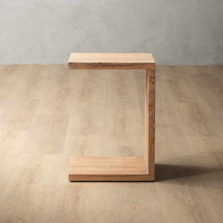 C-Shape Side Table - Oak - 4