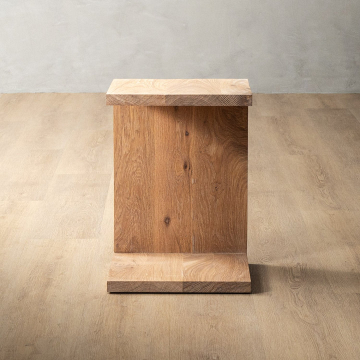 C-Shape Side Table - Oak - 5
