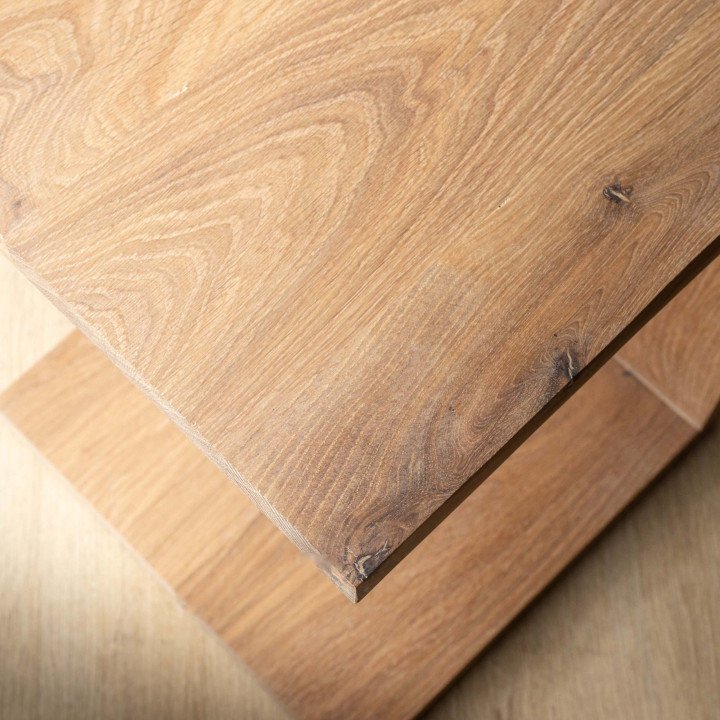 C-Shape Side Table - Oak - 7