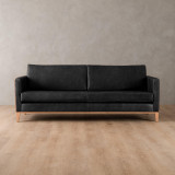 Cape Town 2-Seater Leather Couch - Black - 1