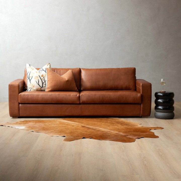 Clanwilliam 4-Seater Leather Couch - Butterscotch - 2