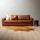 Clanwilliam 4-Seater Leather Couch - Butterscotch - 2
