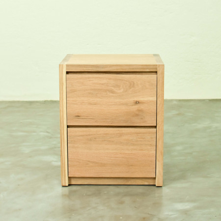 Linear Pedestal with Drawers - Oak