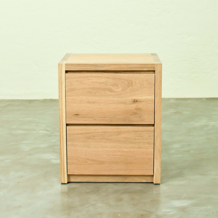 Linear Pedestal with Drawers - Oak - 1
