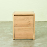 Linear Pedestal with Drawers - Oak - 1