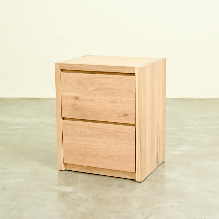 Linear Pedestal with Drawers - Oak - 2