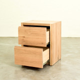 Linear Pedestal with Drawers - Oak - 3