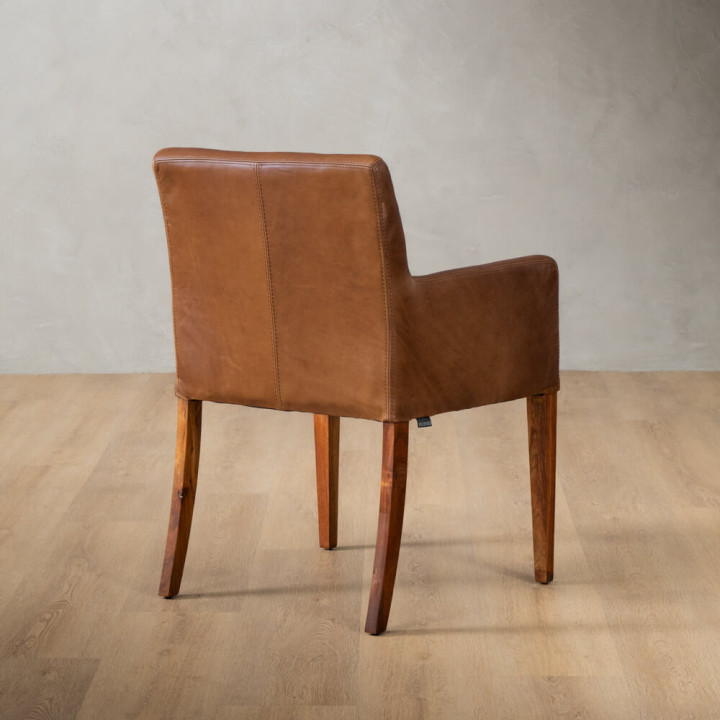 Demo - Sandton Leather Dining Chair - Blackwood - Butterscotch - 5