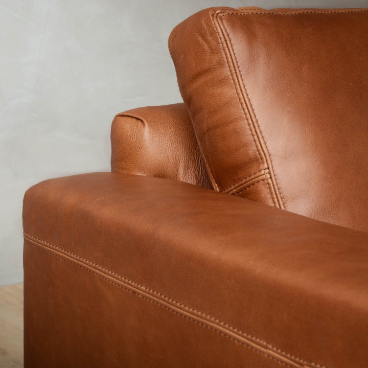 Clanwilliam 4-Seater Leather Couch - Butterscotch - 7
