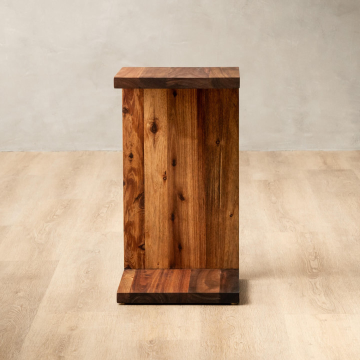 C-Shape Side Arm Table - Blackwood - 5